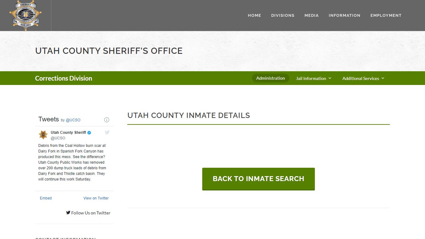 Utah County Sheriff's Office Inmate Search